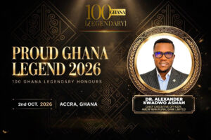 Read more about the article Congratulations To Our Ceo On Being Honoured As A Proud Ghana Legend 2026 At The 100 Ghana Legendary Honours: Accra – Ghana